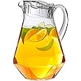 Amazing Abby - Sparkly - Acrylic Pitcher (68 oz), Clear Plastic Water Pitcher with Lid, Fridge Jug, BPA-Free, Shatter-Proof, Great for Iced Tea, Sangria, Lemonade, Juice, Milk, and More