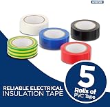 Status Electrical Tape 5 Pack 10m Assorted Colours PVC Insulation Tape view 4