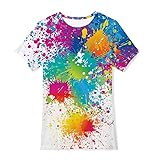 RAISEVERN Bambino Ragazzi Vestiti Manica Corta Cartoon Pattern Tops T-Shirt Cami
