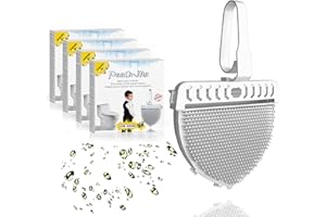 PEEONME Pee Guard for Toilet Seat Adult Men & Boys | Universal Splash Reducer with Detergent for a Cleaner Bathrooms | Urine Guard for Toilet Seat for Sanity Protection (4 Pack, Lemon)