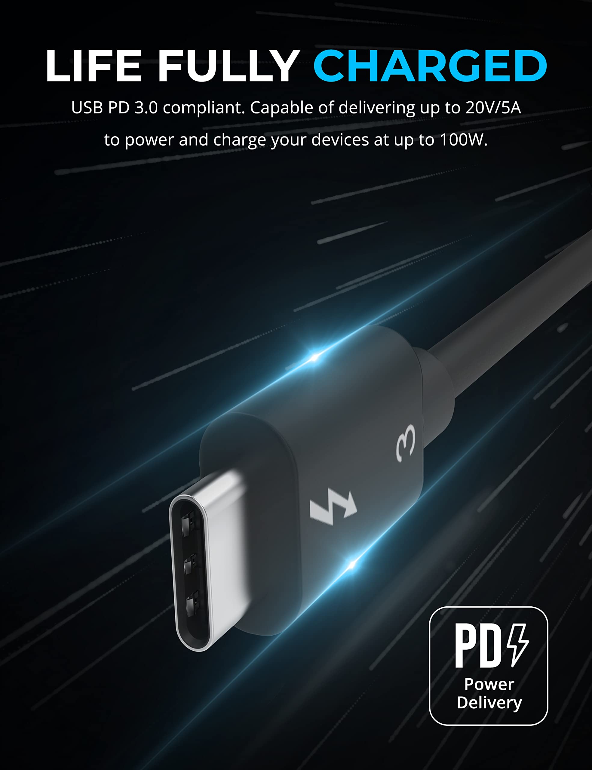SABRENT Thunderbolt 3 USB-C Cable [Certified] 7.8