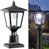 Greluna Solar Lamp Post Lights Outdoor, 6000K Dusk