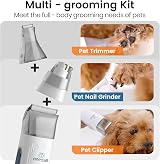 oneisall Dog Grooming Kit with Vacuum 12000Pa 7 Tools Cordless Hair Deshedding view 4