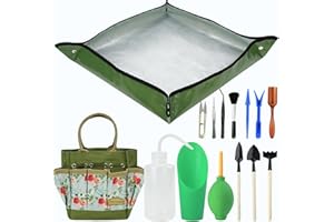 Permade Succulent Tools Kit with Organizer Bag- 13Pcs Indoor Gardening Tools |Mini Succulent Hand Tools with Tote, Succulent Transplanting Supplies, Present for Gardeners Plant Care (Rose)