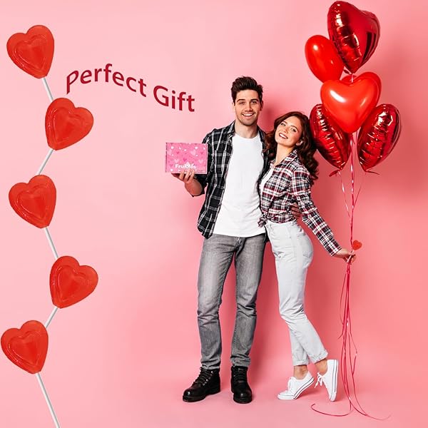 VALENTINES DAY LOLLIPOPS RED DOUBLE HEART SHAPED CHERRY FLAVORED, INDIVIDUALLY WRAPPED (120-PACK)