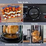 Quest 34020 Electric Rotisserie Grill Kebab Machine 7 Skewers 21L 1500W view 3
