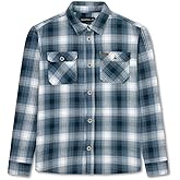 Raven & Finch Men's Flannel Shirts Casual Button Down Plaid Shirt Jacket Long Sleeve Fleece Shacket with Pockets