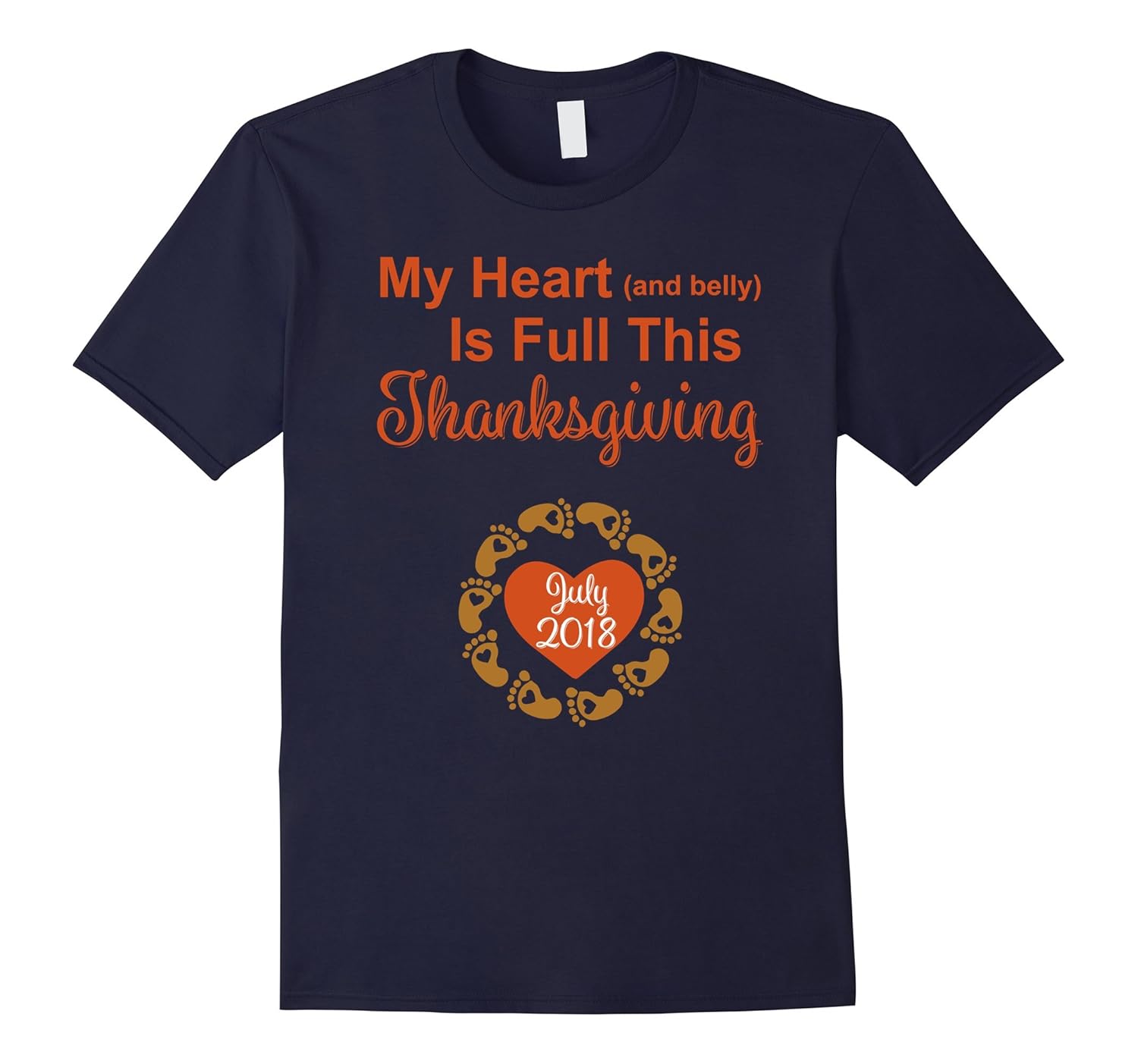 July 2018 Thanksgiving Pregnancy Shirt Baby Announcement Mom-ANZ