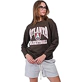 Ultra Game Women's WNBA Official Super Soft Oversized Crew Sweatshirt