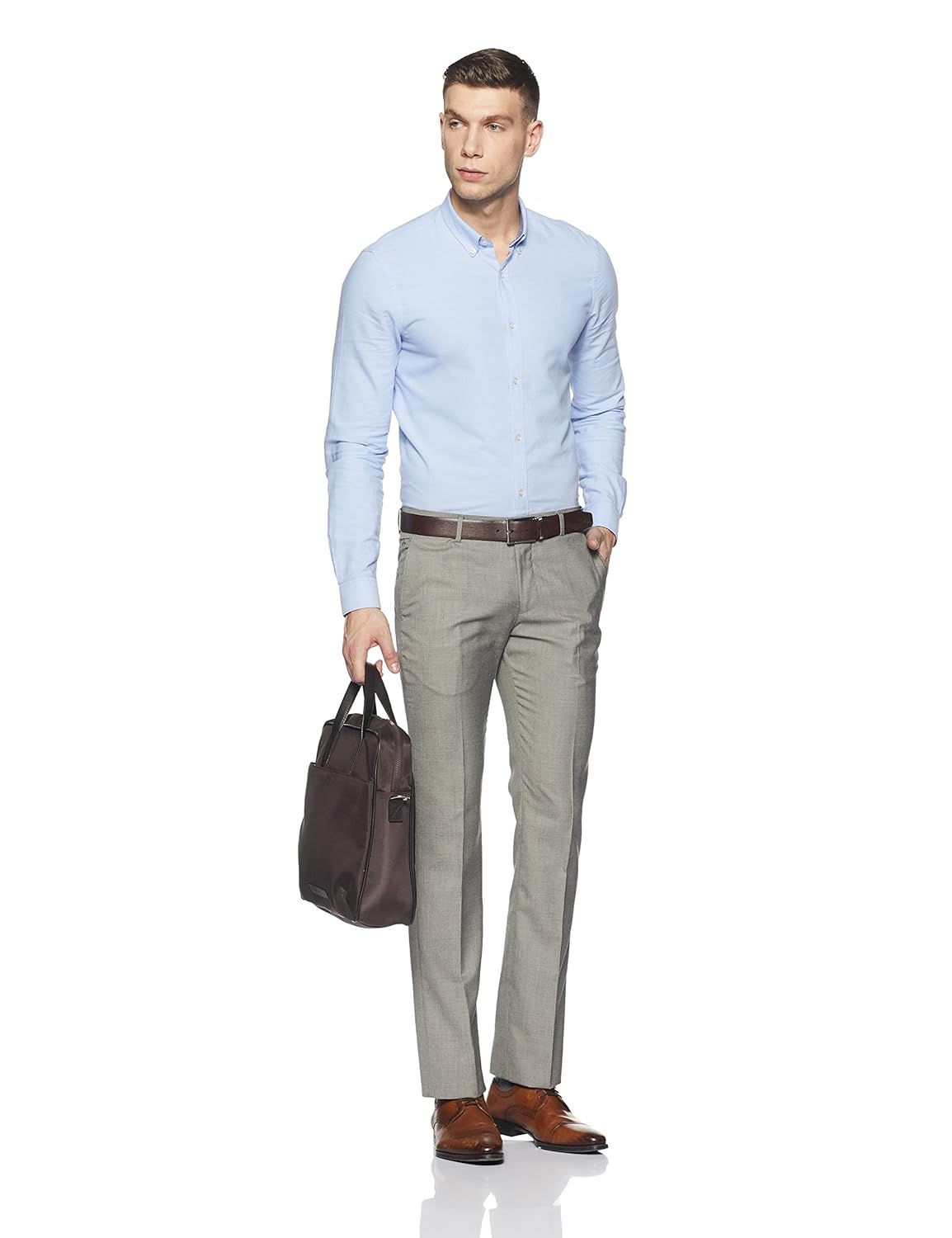 arrow men's pleat-front formal trousers