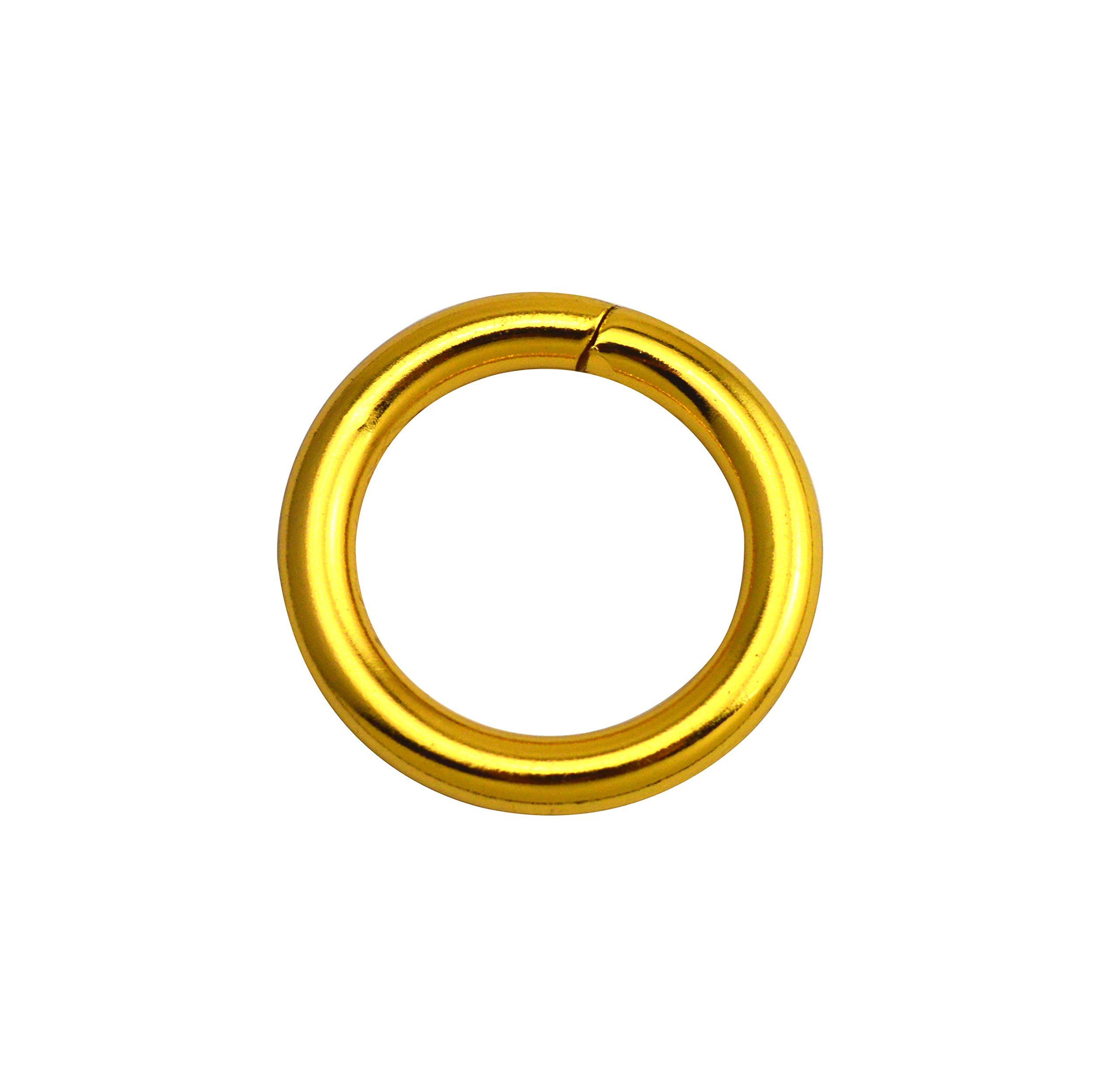 Wuuycoky Golden 1.5" Inner Diameter O-rings Rings Non Welded Strap Adjuster Webbing Belts Buckle Pack of 10