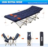 Overmont Folding Camping Bed with Mattress 550LBS 28in Wide Heavy Duty view 6