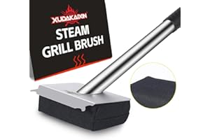 XUDAKAIXIN Steam Grill Brush Bristle Free,[Ultra Safe & Efficient] Grill Cleaner for Outdoor Grill,BBQ Replaceable Scraper Cleaning Head,Grill Brush BBQ Accessories,Gifts for Men/Dad ﻿