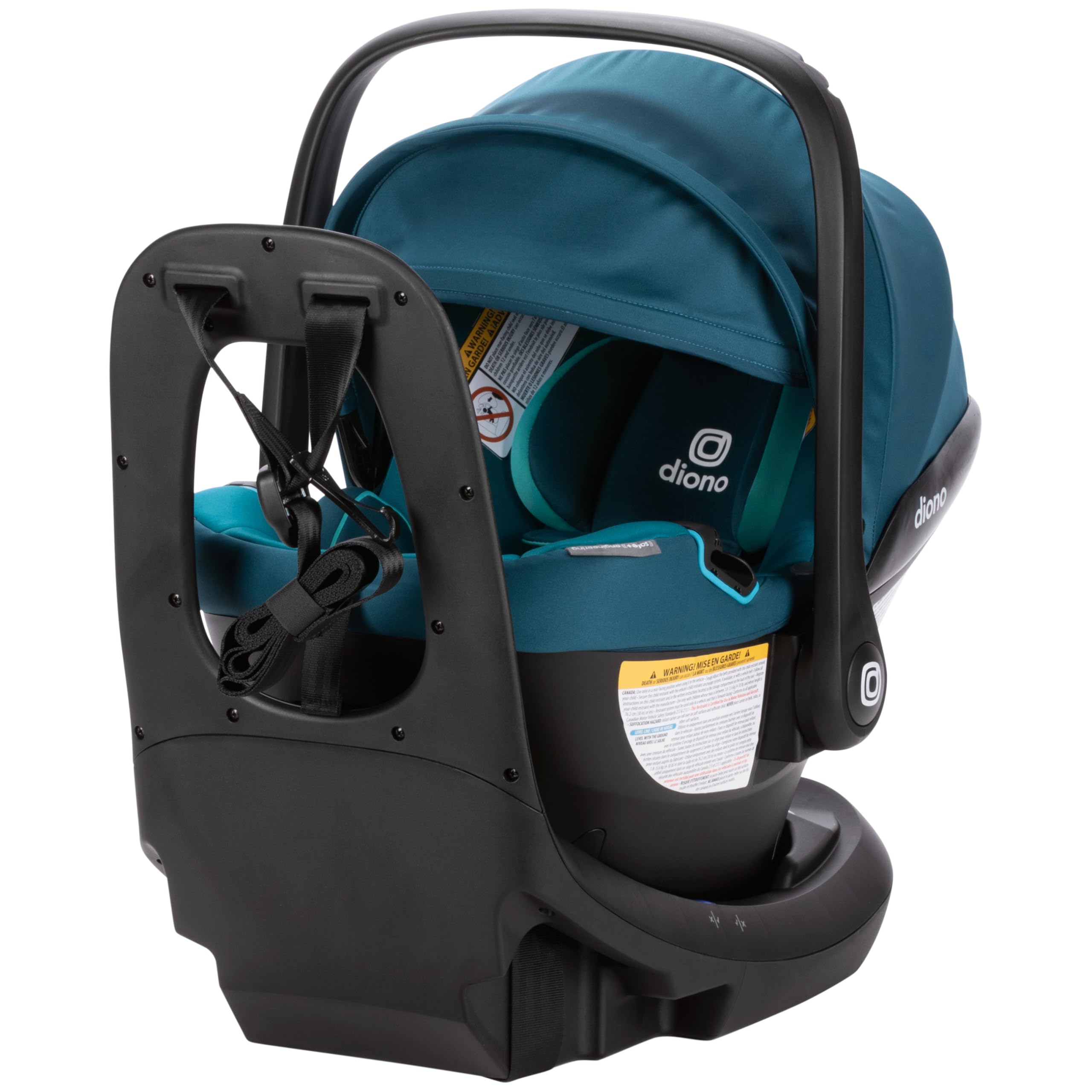 Photo 1 of Diono LiteClik30 XT SafePlus Infant Car Seat and Base, Rear-Facing for Infants 4-30lbs, SafePlus Engineering, with Infant Insert, UPF 50+ Sunshade (Blue Razz Ice)