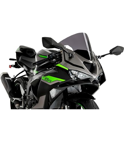 Amazon.com: Puig 3177F Racing Screen Kawasaki ZX-6R 19- C/Dark