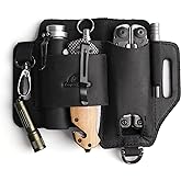 Topstache Leather Multitool Sheath,EDC Belt Organizer for Work and Daily Use,Leatherman Sheath,EDC Pocket Organizer for Flashlight and Multitool,Gifts for Men,Leather Sheath for Multitool