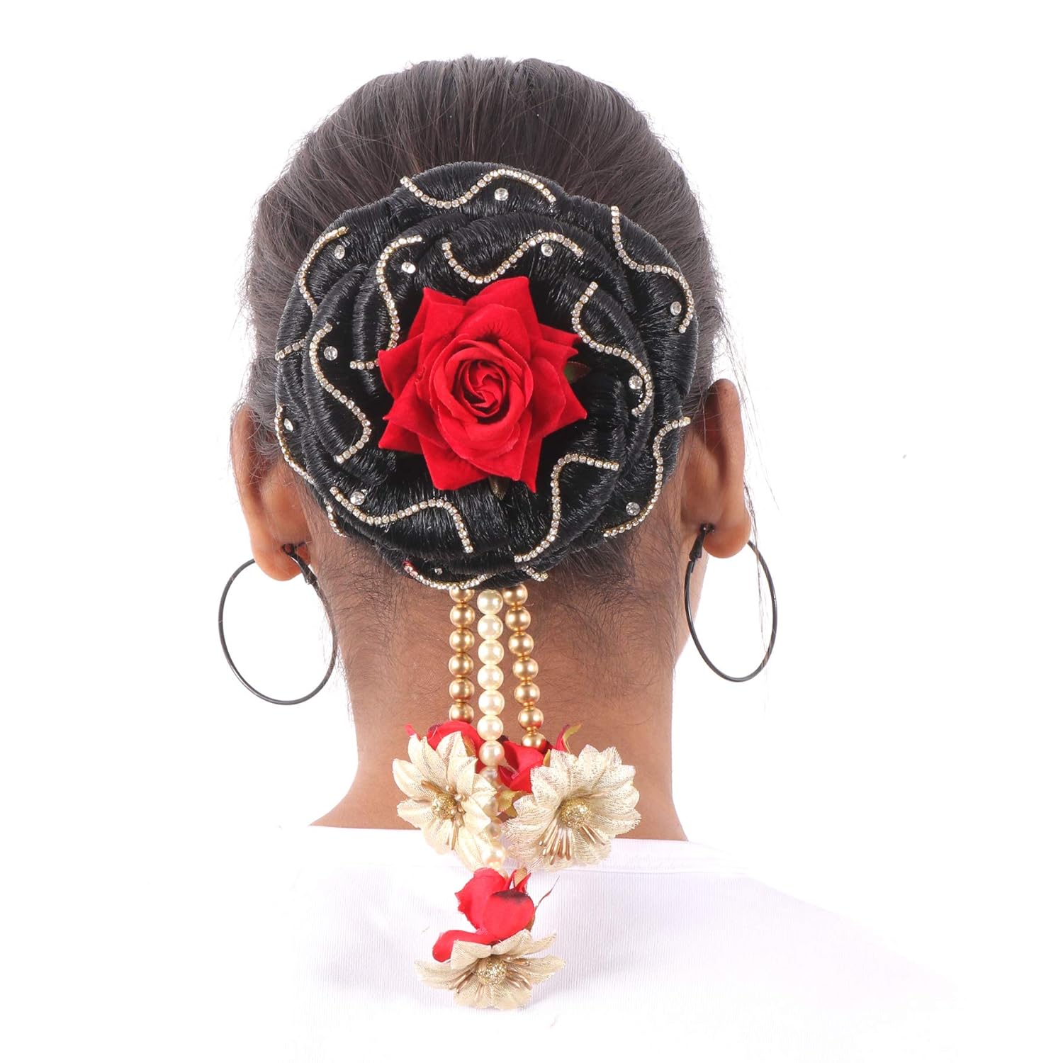 Buy Honbon Latest Bun Juda Maker Flower Hair Accessories For