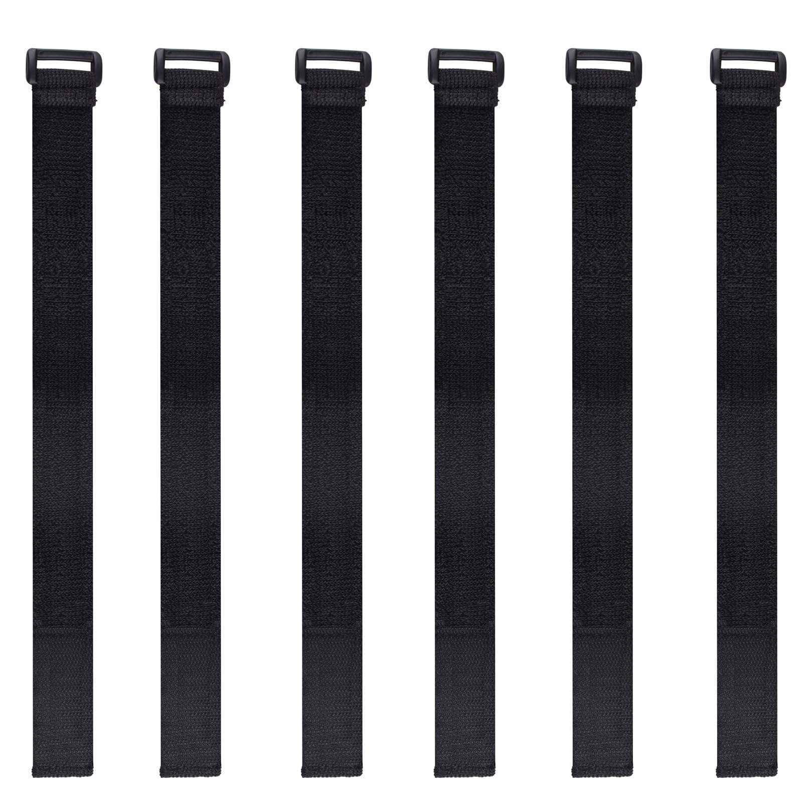 Azarxis Cinch Straps with Heavy Duty Buckle Reusable Hook and Loop Elastic Durable Webbing 30 50 80 cm for Fastening Extension Cords Ropes Hoses Cables Wires Securing Garage Storage (30 cm - 6 PCS) — image 1