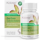 Kolorex Advanced Candida Care &ndash; Targeted Release Gut Balance Capsules (30 Count) &ndash; Horopito (Polygodial) for Yeast &amp; Candida Support, Delayed Release Intestinal Delivery, Vegan, Made in New Zealand