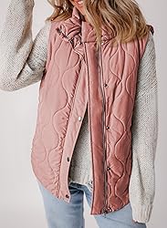 EVALESS Womens Fashion Cropped Puffer Vest Fall