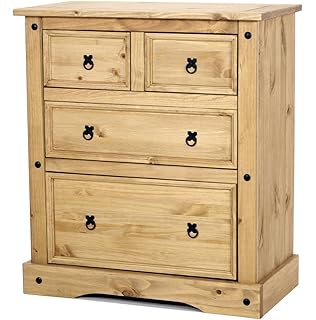 Ready Assembled Pine 3 Piece Nordic Bedroom Set No Flatpack