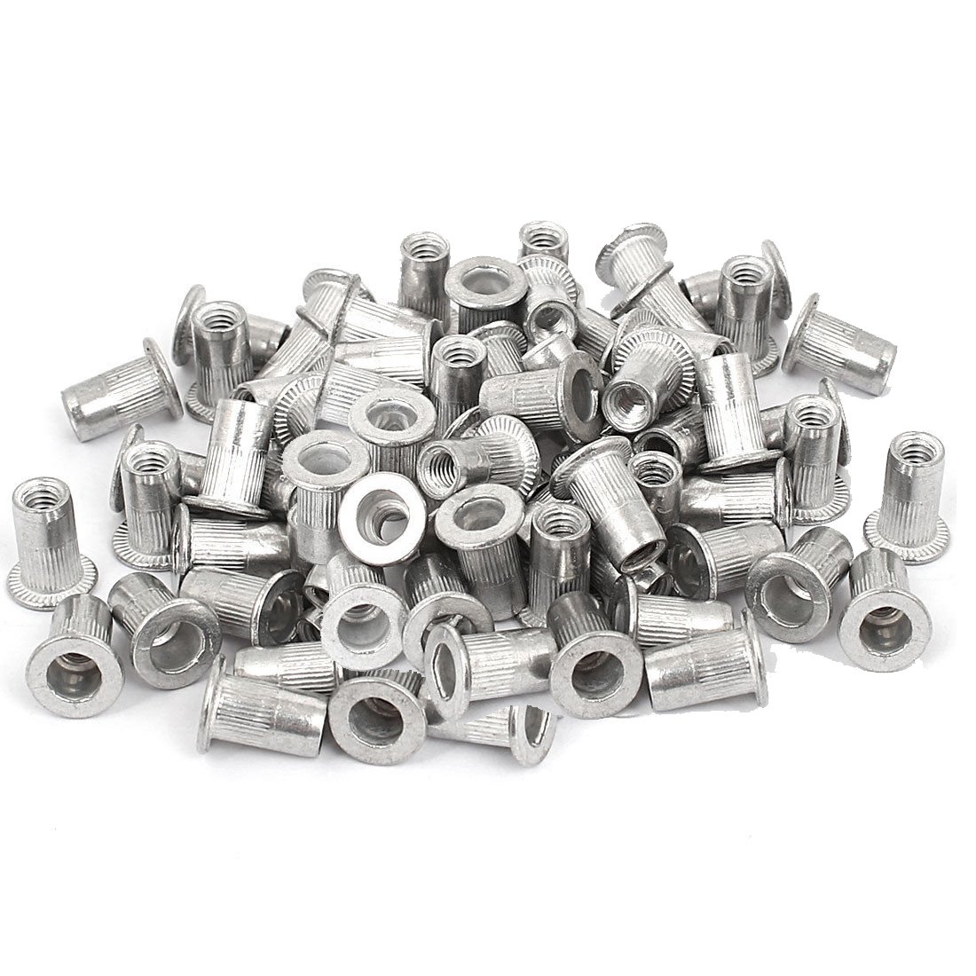 VEDA® 50pcs M6 Threaded Rivet Nuts – Aluminum Insert Nutserts for Sheet Metal, DIY, Auto & Industrial Use – Corrosion Resistant