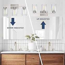 A1A9 3-Light Bathroom Vanity Light, Modern Brushed
