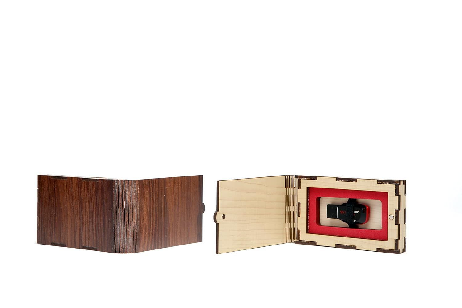 Buy Box Station Mini Wooden Rectangular Pen Drive Box Dark Brown 2 5 X 4 5 Online At Low Prices In India Amazon In