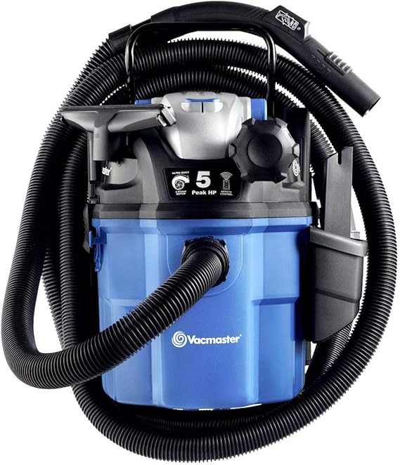 Vacmaster 5 Gallon, 5 Peak HP, with 2Stage Motor, Wet/Dry Vacuum, Wall