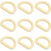 CRAFTMEMORE D Rings Purse Loop Flat Metal D-Ring Heavy Duty Findings for Craft Bag Belt 10 Pack PTDF