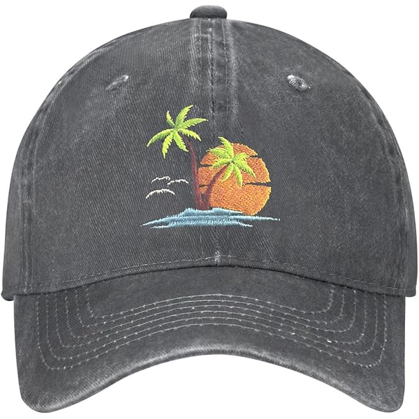 Palm Tree Hat, Hawaii Tropical Palm Tree Baseball Cap, Summer