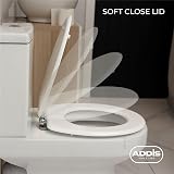 Addis Oval Soft Close Toilet Seat White Quick Release Adjustable Universal Fix view 3