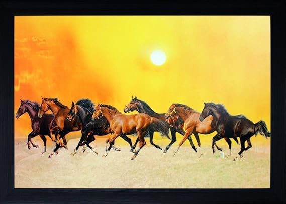 PAF Horse Framed Wall Art Paintings (12 inch x 18 inch,Wood 35 cm x 2 cm x 50 cm)