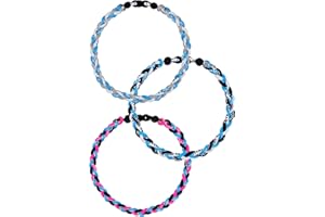 SUPBOMM 3 pcs Baseball Rope Necklaces, League Team Colors Braided Necklace, Baseball Team Gifts