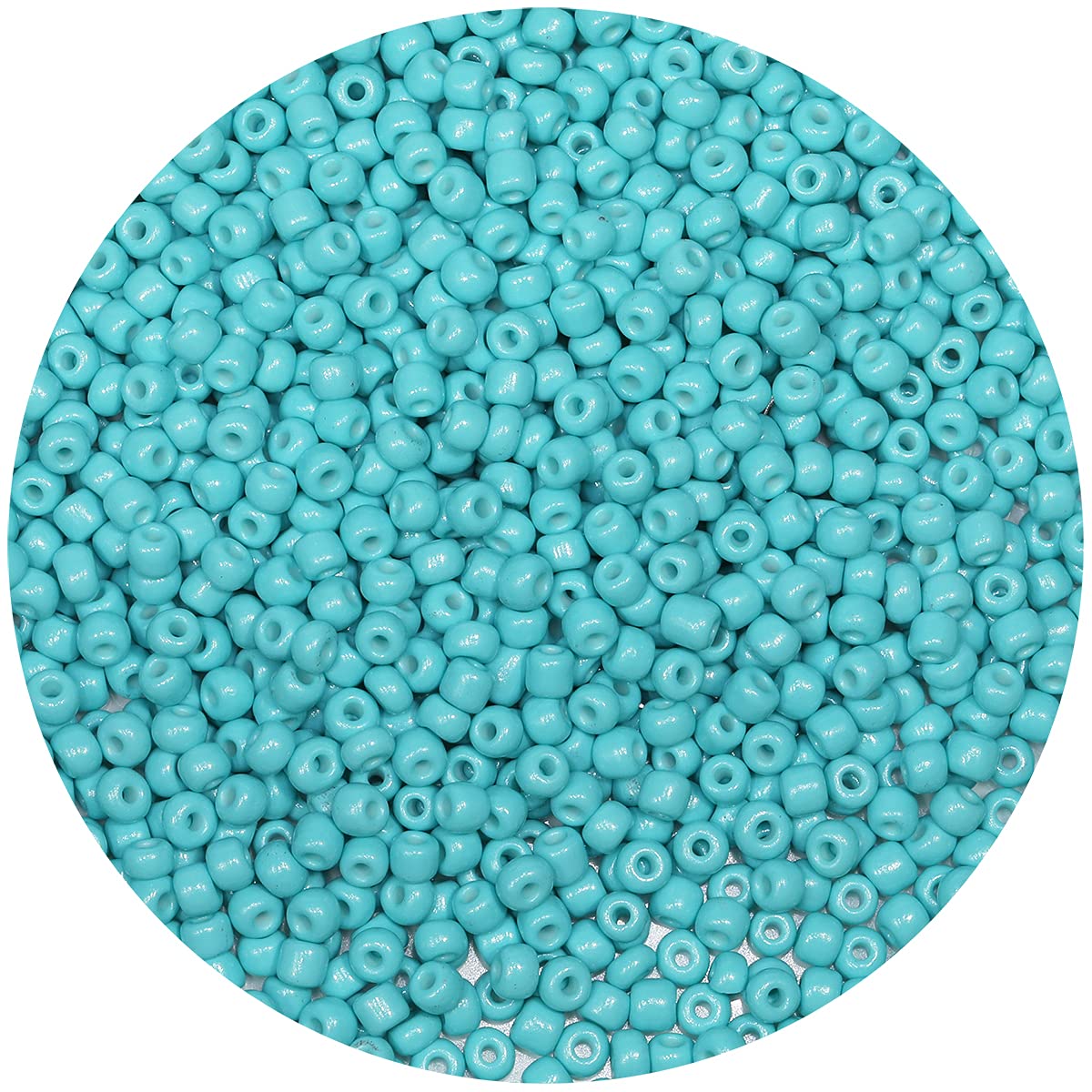 Bala&Fillic Turquoise Green Color 4mm Seed Beads About 1200pcs/100Grams in Bag, 6/0 Glass Craft Beads for Making Bracelet and Necklace (Turquoise Green)