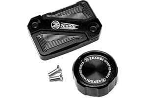 ZEXDDI Fit For K-T-M 390 Adventure 250 ADV DU-KE 390 Duk 125 200 250 2013-2023 RC 125 200 250 390 CNC Motorcycle Rear and Front Brake Fluid Reservoir Cover Cap (Black)