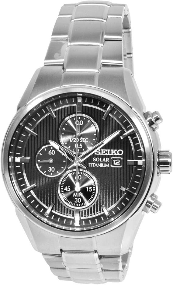seiko solar titanium chronograph