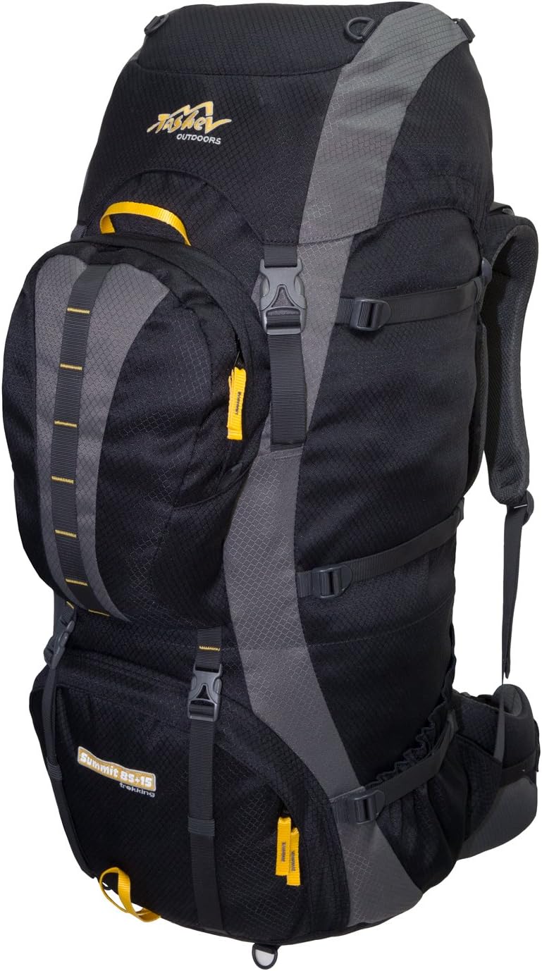 Tashev SUMMIT 85L Plus 15L Travel Backpack, Hiking rucksack, Daypack For Outdoor Sports/Activities, Camping, Mountaineering (made in EU)