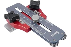 BPOPO Table Saw Thin Rip Jig Guide for Cutting Repetitive Narrow Strips,Safe and Fast Ripping Guide fits for 3/4" X 3/8" T Slots,Compatible with Band Saws, Table Saws, and Routers