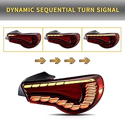 VLAND OLED Red Tail Lights Compatible For [Toyota