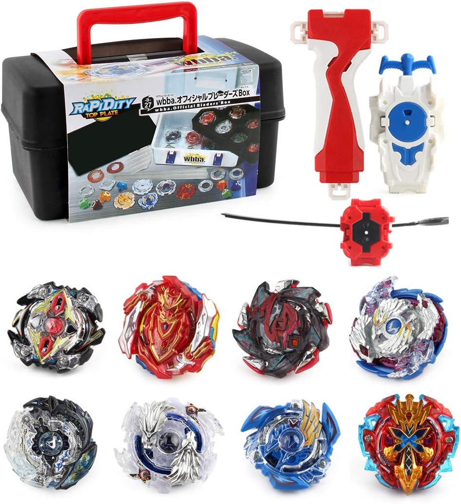 Anyota Bey Battle Burst Evolution Star Storm Battling Tops Set 8 PCS Gyros with 2 Launchers for Children Boy