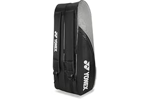 Yonex Stylish Badminton Kit-Bag |Double Zipper Compartment for Storage of 6 Rackets and Clothes|Side Pocket |Back Straps |Acc