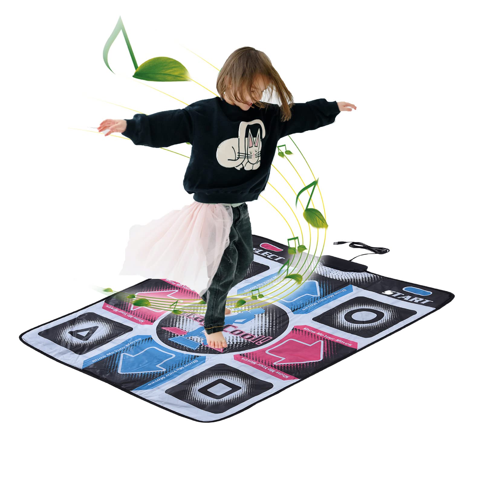 Yanmis Dance Mats, Non-Slip Wear-resistant Dancing Step Dance Mat Pad Dancer Blanket t with USB for PC TV Game, Dance Games, Tv Dance Pad Dance Mat
