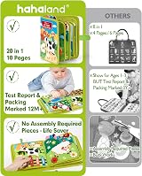 hahaland Toddler Busy Book Montessori Farm 20-in-1 Toy 1+ Year view 2