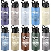 Shellwei 10 Pcs Thank You Appreciation Gifts 20 oz Aluminum Water Bottles Bulk Lightweight Sports Water Bottles Inspirational Tumbler Mug with Snap Lids for Christmas Employee