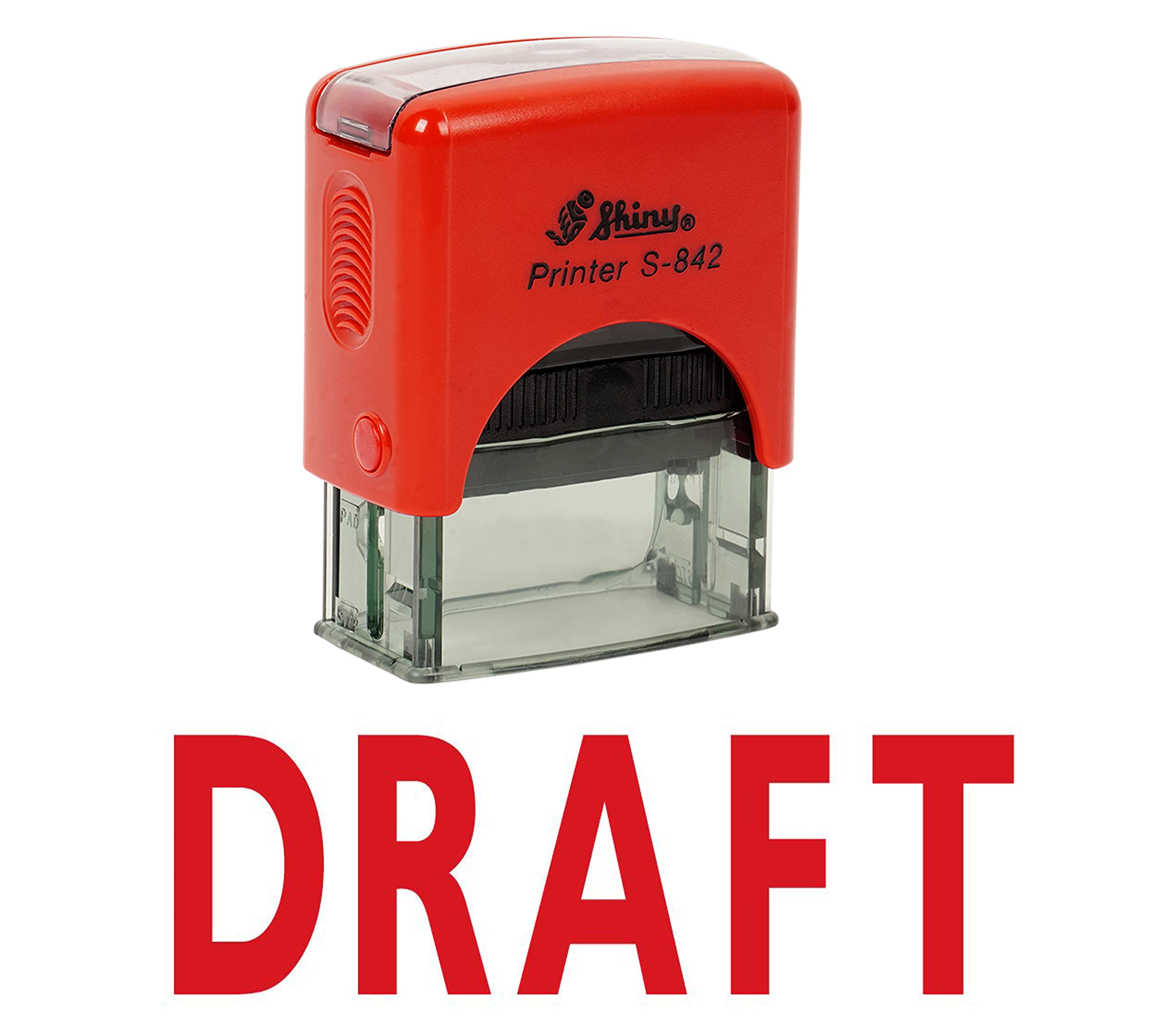 Printtoo Draft Self Inking Rubber Stamp Office Stationery Custom Shiny Stamp