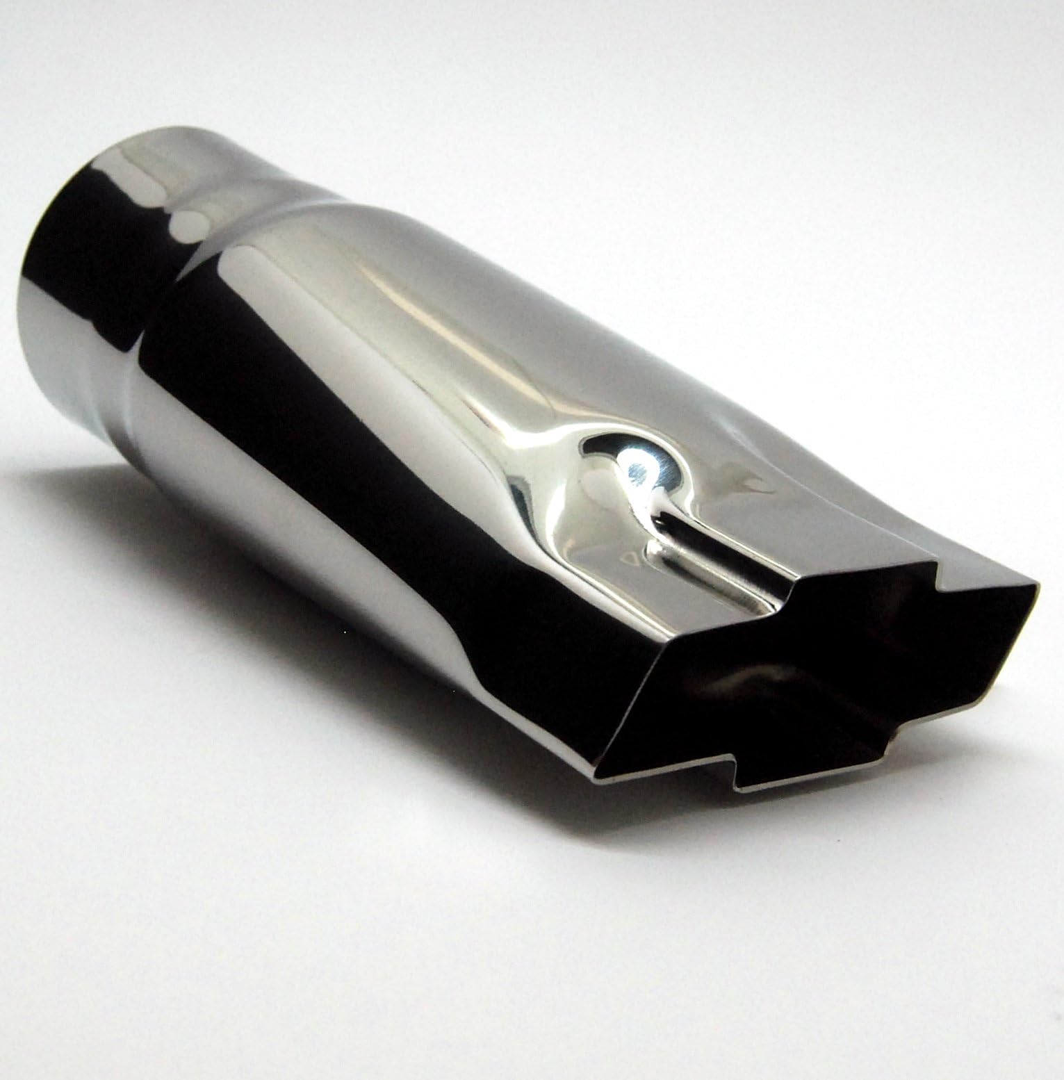 Exhaust Tip 2.75" Inlet 4.75" Outlet 9.00" Long W275-BOWTIE-SS Chevy Bowtie Stainless Wesdon Exhaust Tip