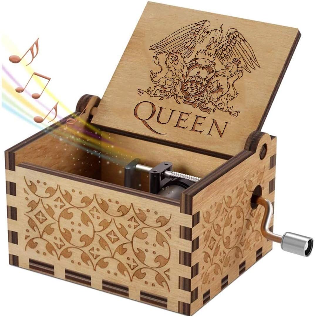 Wooden Music Box by Queen, Wooden Handcarved Music Boxes and Creative