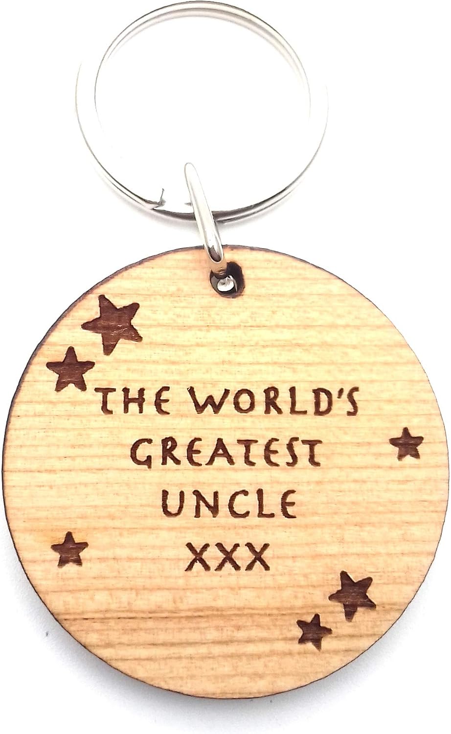 The Worlds Greatest Uncle Wooden Wood Keyring Key Ring Gifts Novelty Birthday Christmas Fathers Day Presents Ideas for My