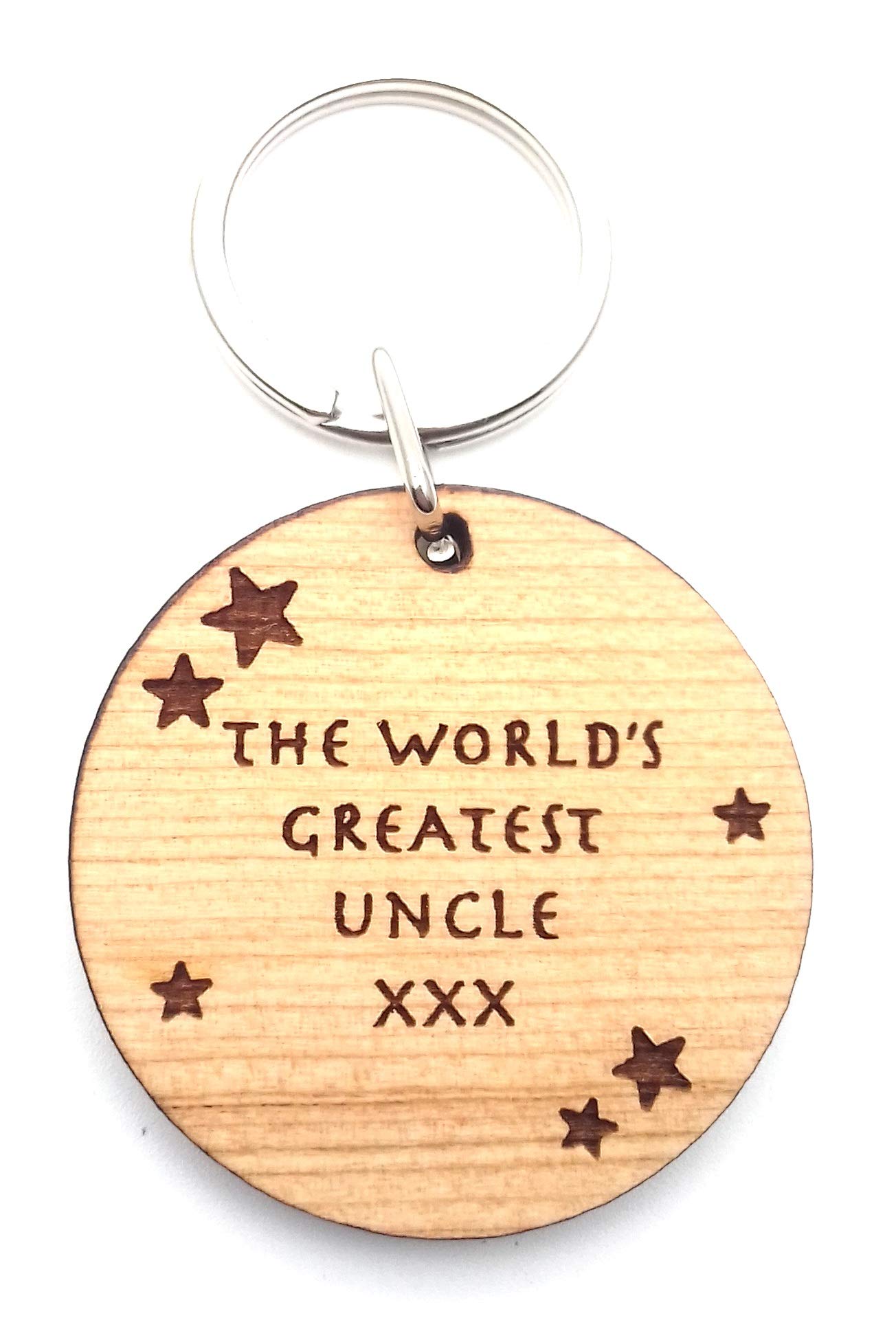 The Worlds Greatest Uncle Wooden Wood Keyring Key Ring Gifts Novelty Birthday Christmas Fathers Day Presents Ideas for My